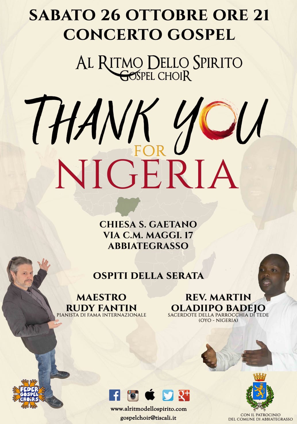 Locandina concerto Thank You For Nigeria